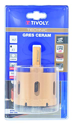 Tivoly 12000926500 Dry Diamond Hole Saw with Hexagonal Shank for Ceram diameter 65 mm - Image 3