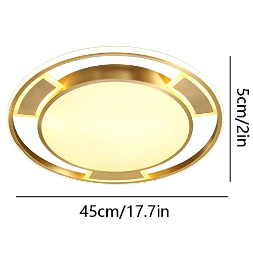 Plafonnier doré 65W variable au design circulaire créatif pour éclairage salon