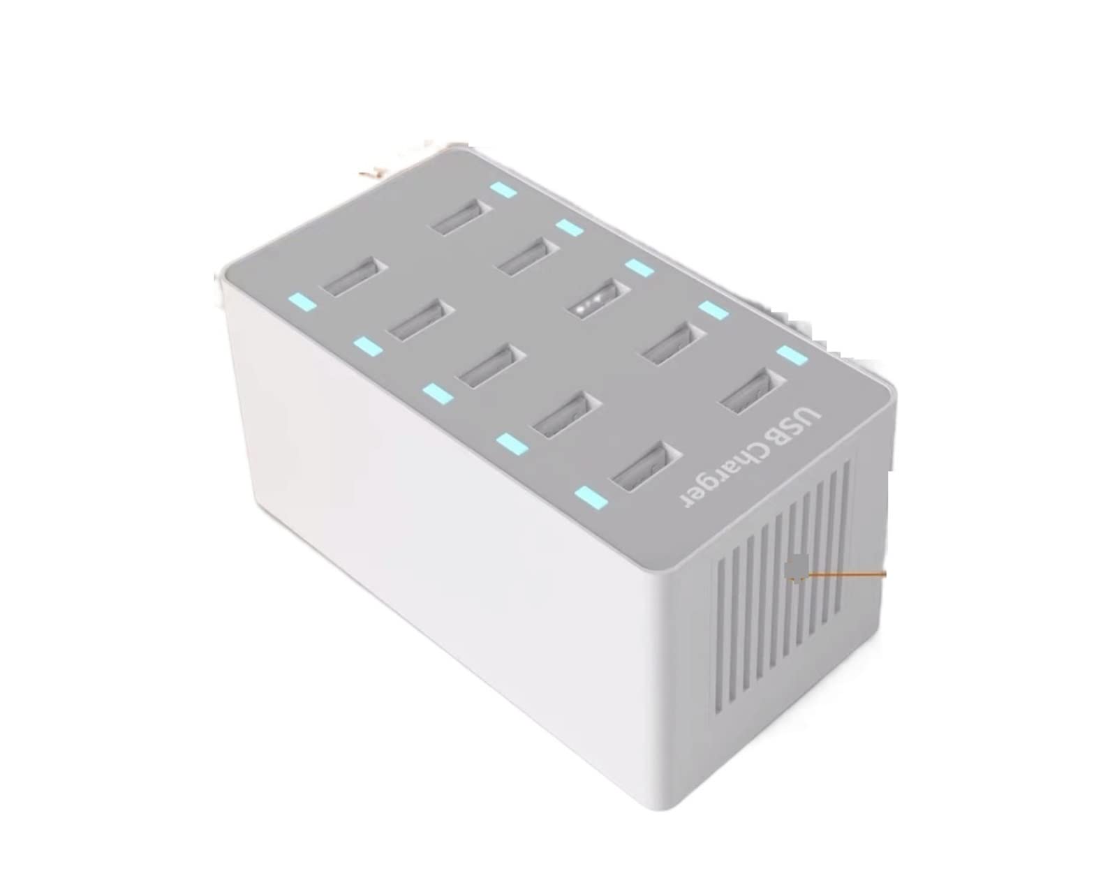 Stacja ładowania, Ładowarka USB 50 W 5V2.4A 10 portów Wiele stacji ładujących USB Urządzenie wieloportowe Szybka ładowarka(Nero)