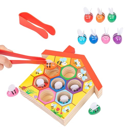 de Madera - Juguete de a Juego de Colores, Juego Educativo de construcción de Habilidades | Asistencia interactiva para el Aprendizaje en Edad Preescolar, coordinación