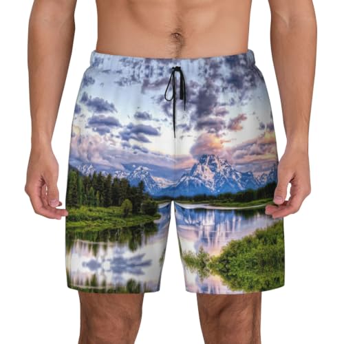 Traje de baño para hombre veraniego casual estilo hawaiano y surfero con bolsillos prácticos