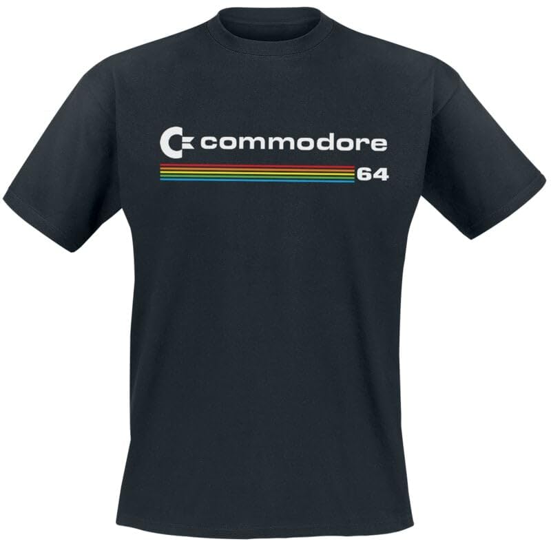 Commodore 64 Commodore Logo T-Shirt Männer T-Shirt schwarz XL 100% Baumwolle Fan-Merch Gaming