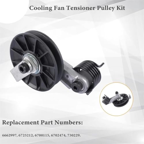 Kit tensor de polea de ventilador de refrigeración para cargador Bobcat 753 763 6662997 3