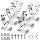 6pcs Window Well Cover Clips, Steel Basement Window Well Covers Clips Heavy Duty Egress Window Hardware Kit Well Cover Clips Window Clips for Basement Window Well