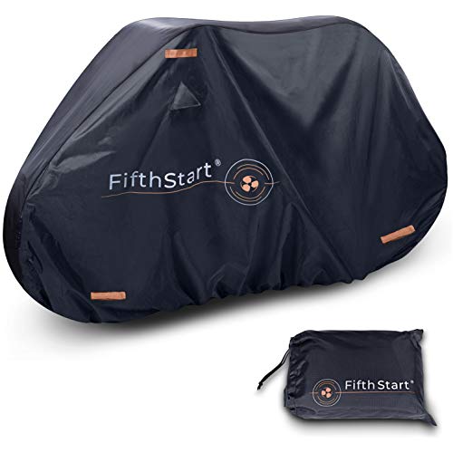 Fifthstart Waterproof Bike Cover. Ripstop Fabric & Uv Resistant. Double Stitched & Heat Sealed Bike Covers Outdoor Storage Waterproof With Unique Breathe Valves. Ideal Bicycle Cover (1,700Mm Black & Orange) #TOP2