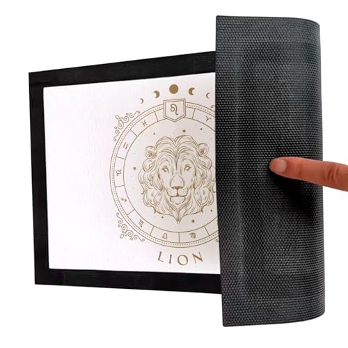 Paillasson lion cartomancie blanc tapis zodiaque astres tarot 75x50 - 5