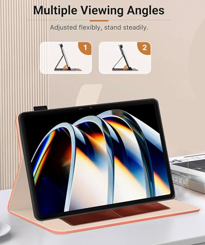 Image of TGK Flip Cover for Infinix XPAD LTE 11 inch Tablet Case with Stylus Holder (Peach)