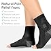 BraceAbility Neuropathy Socks (3 Pairs) - Multipack Peripheral Compression Diabetic Toeless Foot Sleeves for Nerve Damage in Feet, Ankle Gout, Plantar Fasciitis Relief for Men and Women (L - Black)