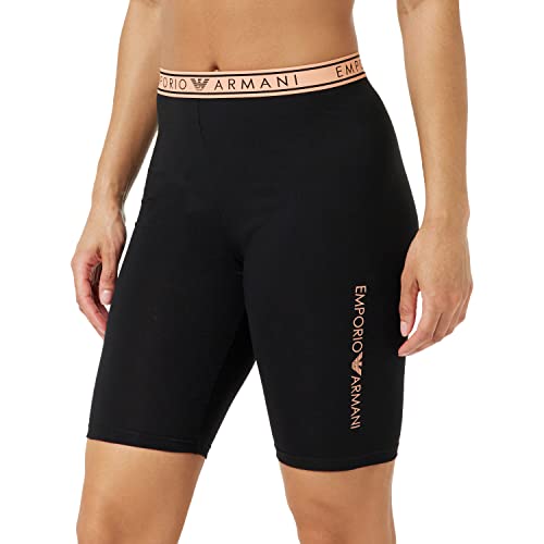 Design moderno Emporio Armani Biker Iconic Logoband Leggings, Black, L da Donna