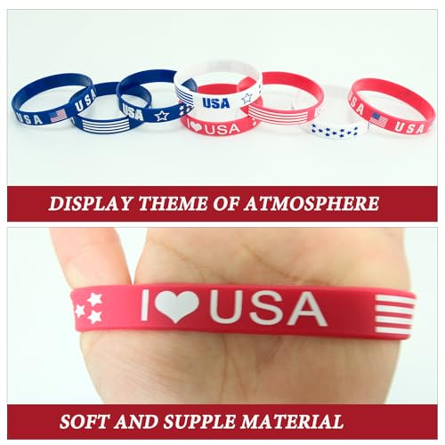 Bracelets en silicone drapeau américain pour partager la fierté US - 3