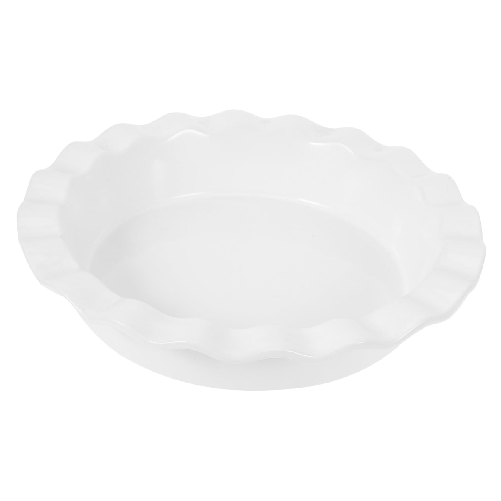 HEALLILY Teglia da Forno per Pizza Rotonda in Ceramica Antiaderente Bianca