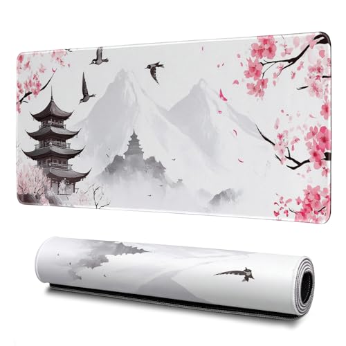50% Off Cherry Blossom Watercolor Mouse Pad - Large Desk Mat