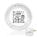 灰皿 フォートナイト はいざら 円形 ガラス製 タバコ固定 喫煙具 おしゃれ インテリアグッズ 滑りとめ 洗いやすい 卓上用