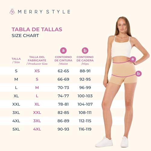 Merry Style Culote de Ciclismo Mallas Cortas Leggins de Viscosa Mujer MS10-391 (Negro,M) - imagen 6