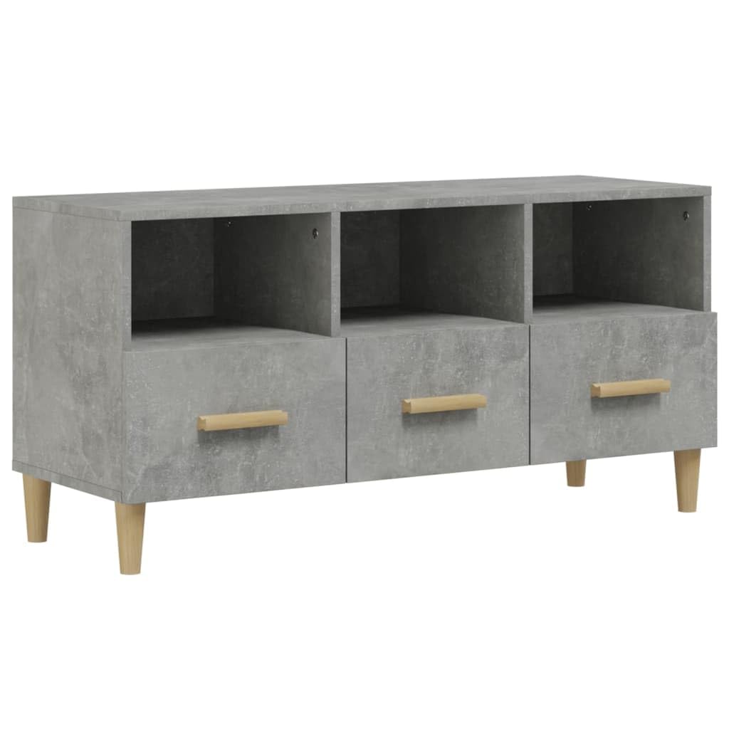 vidaXL Mobile Porta TV Grigio Cemento 102x36x50 cm Legno Multistrato