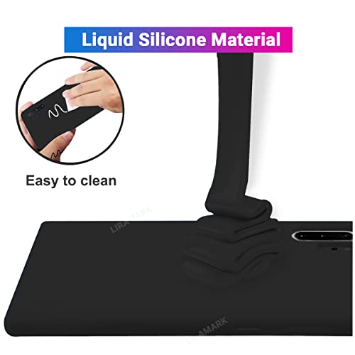 Image of LIRAMARK Liquid Silicone Soft Back Cover Case for Samsung Galaxy Note 10 Plus /Note 10+ (Black)