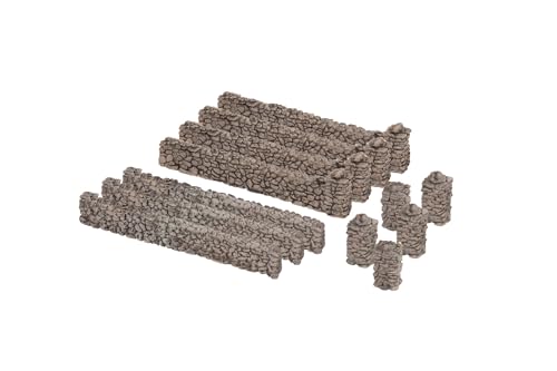 Noch N Mur de Pierre de Champ, modélisme, Mur de Main en Plastique, 12 pièces pour Voie N Terrain, Bricolage créatif