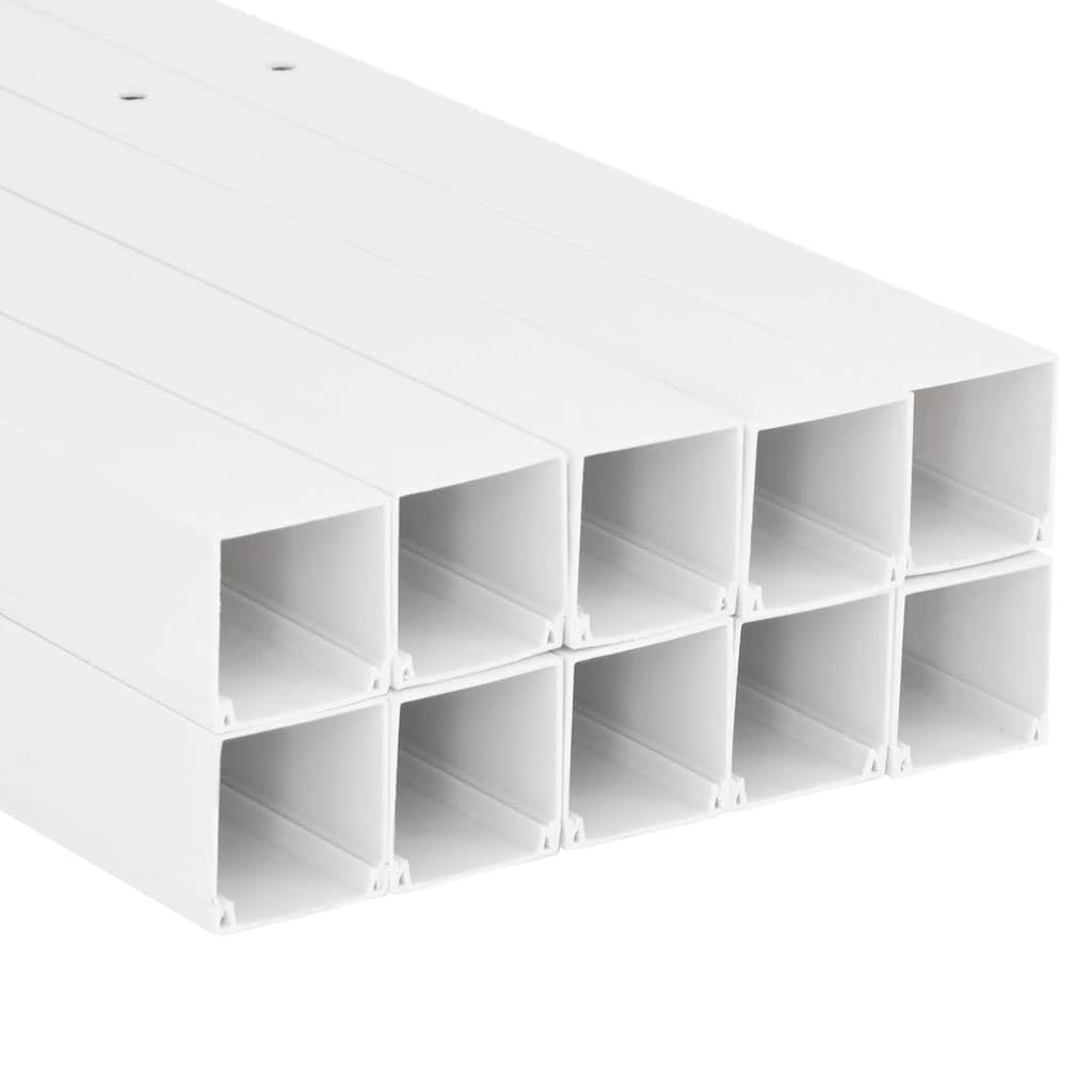 vidaXL Goulotte de câble 60x40 mm 10 m PVC