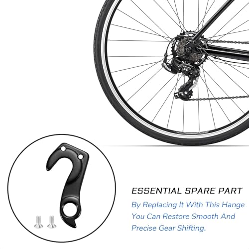 Mech Derailleur Hanger Bicycle, Schaltauge Shimano für Shimano & SRAM Schaltungen - Präzisionsgefertigter Metall-Haken mit 2 Montageschrauben - Universell kompatibel für Mountainbikes & Rennräder