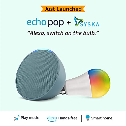 Image of Echo Pop (Green) Combo with Syska 12W Smart Color Bulb