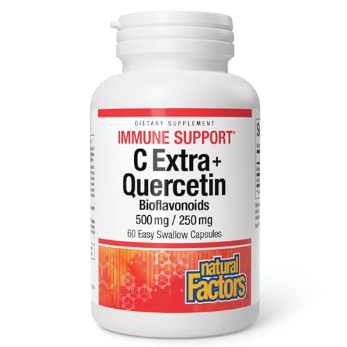 Natural Factors C Extra + Quercetin, 60 Easy Swallow Capsules