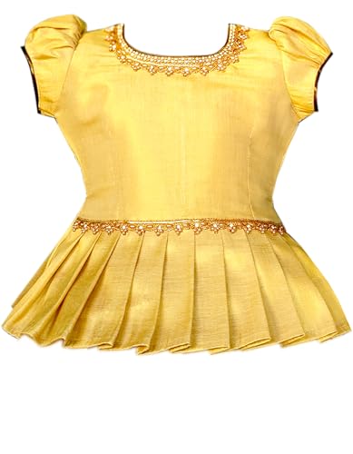 Image of Girl's Silk Readymade Traditional Lehenga Choli with-KERALP PATTU 4 colour