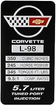 C4 Corvette 1990 L98 Engine ID Spec Metal Data Plate Emblem - coolthings.us
