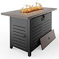 Jocoevol 42'' Propane Fire Pit Table – 50,000 BTU Outdoor Gas Fire Pit for Patio, Deck, and Garden, CSA Certified Multipurpose Fire Table with Cover and Lava Rock