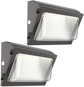 120W LED Wall Pack Light 2Packs with Glass Lens