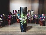 ぼかしグラデーション水中花シフトノブ15cm(緑×黒×白)デコトラ 軽トラ 旧車 街道レーサー ドリフト シフトノブ延長
