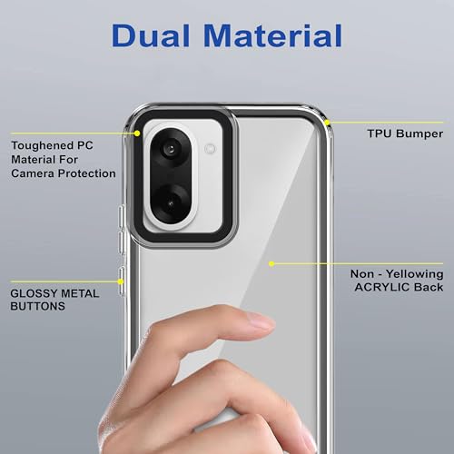 Image of Zapcase Back Case Cover for OnePlus Nord CE 5 | Compatible for OnePlus Nord CE 5 Back Cover | Case Cover with Camera Protection | (TPU + PC | Translucent Black)