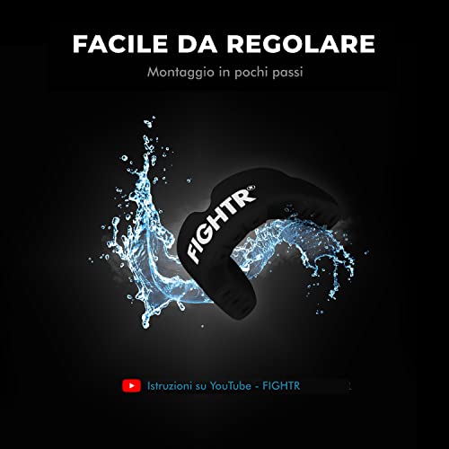 FIGHTR® Paradenti di Alta qualità - respirazione Ideale & Facilmente Adattamento | Paradenti per Boxe, MMA, Muay Thai, Hockey | incl. Box igiene - 2