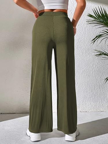 Image of GRECIILOOKS Women's Parachute Cargo Pants - High Waist Flared Korean Trousers| Trendy Casual Wear for Daily & Travel Use (Available in Plus Size)