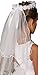 Girls First Communion Veils - Flower Girl Head Wreath - Pearl Veils & Accents