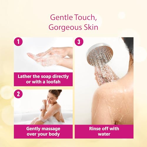 Image of Nisha Rose Body Cleansing Soap Bar 125g - Paraben Free, Vegan, Gentle Cleanse for Soft & Supple Skin, Suitable for All Skin Types, Men & Women