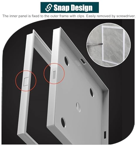 Puerta de panel de acceso blanco para inspección de techos y paredes 3