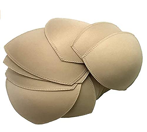 Fypxd 6 Pairs Removeable Bra Pads Inserts Push Up For Sport Bra And Bikini Tops(Beige) #TOP6
