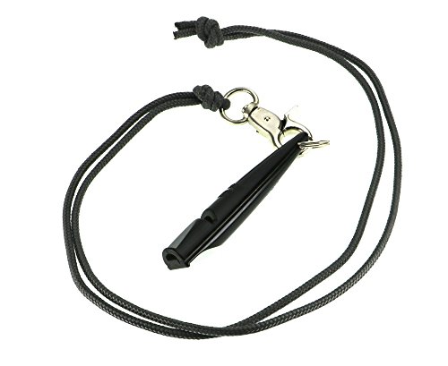 KulturGUT-shop Silbato para Perros, frecuencia de 221,5 Hz, Ideal para la educación y la formación del Perro con una práctica Correa de Paracord en Color Gris Oscuro.