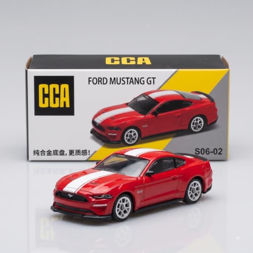 Image of Wizplex CCA Officially Licensed Ford Mustang GT 1:64 Scale Die Cast Metal Car - Collectible Alloy Muscle Coupe with Openable Doors & Free-Rolling Wheels, Display Showpiece for Kids 3+