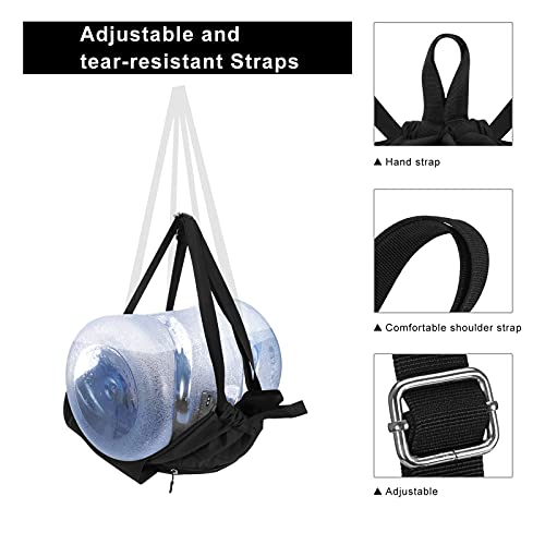 Image of KAMO Drawstring Backpack Bag - Sport Swimming Yoga Backpack with Shoe Compartment, Two Water Bottle Holder for Men Women Large String Backpack Athletic Sackpack for Travel