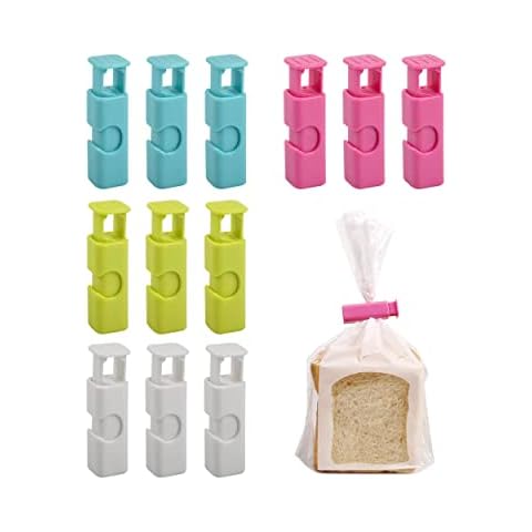 ds. distinctive style Bag Clips for Food Storage 12 Pieces Bag Cinches for Bread Quick and Easy to Use Cover