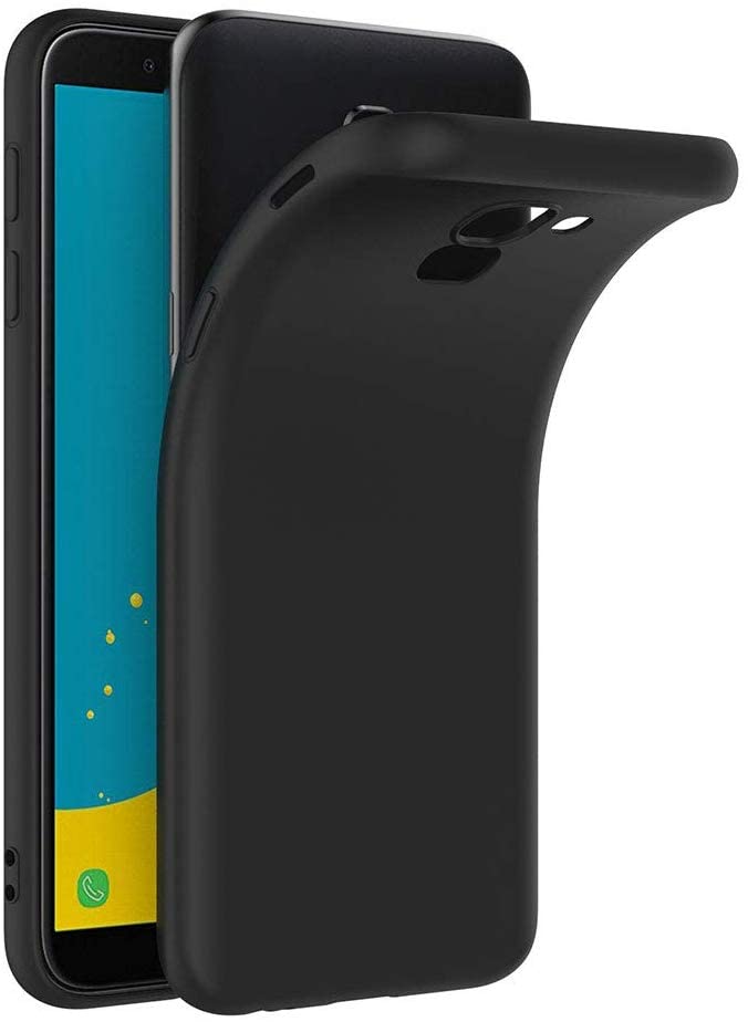 Image of FitSmart Shockproof Flexible Back Cover for Samsung Galaxy J6 / J600F /DS / J600G /DS - Black