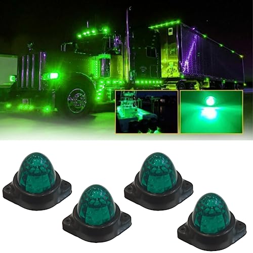 Feux de position LED vert 24V imperméables pour marqueur de remorque et bus
