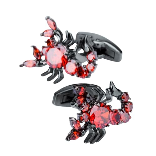 Mancuernillas para Hombre con Zirconia y Forma de Escorpión miniatura 1