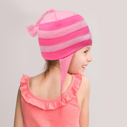 Pink Striped Beanie Hat Knitted Hat Halloween Costume for Girls4