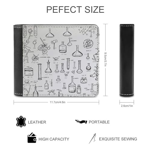 Chemistry Bifold Wallets for Men Pu Leather Durable Personalized Mens Wallets for Work Or Daily Use2