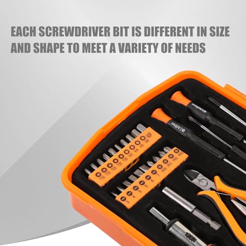 Kit de herramientas combinadas de 37 piezas naranja y negro miniatura 5