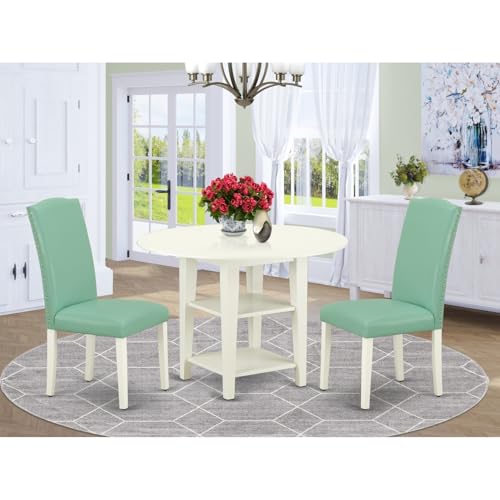 HomeStock Vintage Dining Set 3Pc Table & 2 Chairs -