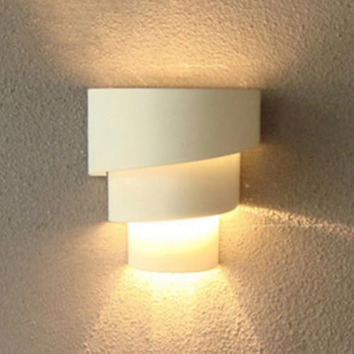 Lámparas de pared interior con casquillo E27 e iluminación bidireccional en metal blanco