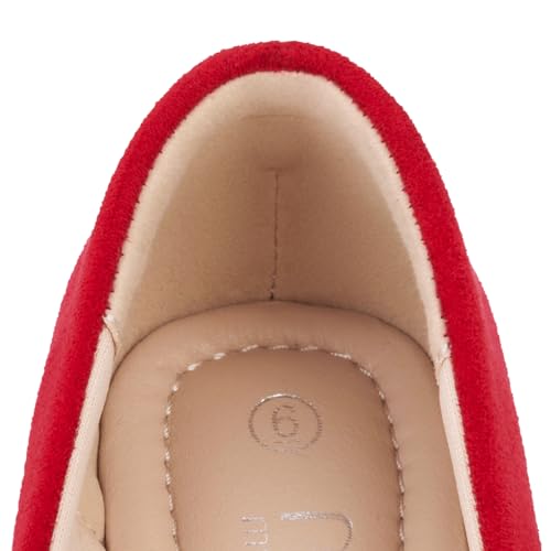 Image of MUSSHOE Comfortable Office Flats for Women: Pointed Toe Work Shoes with Memory Foam - Dressy Business Casual Slip On Flats for Commute & All Day Wear